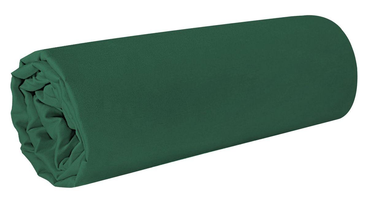 Tmavo zelená napínacia plachta na posteľ Zelená Zelená 