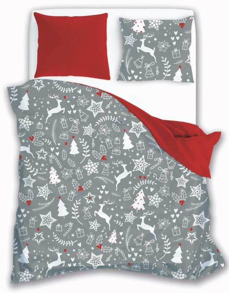 domtextilu.sk Bavlnené obliečky s potlačou vianočných vzorov 50439-238394