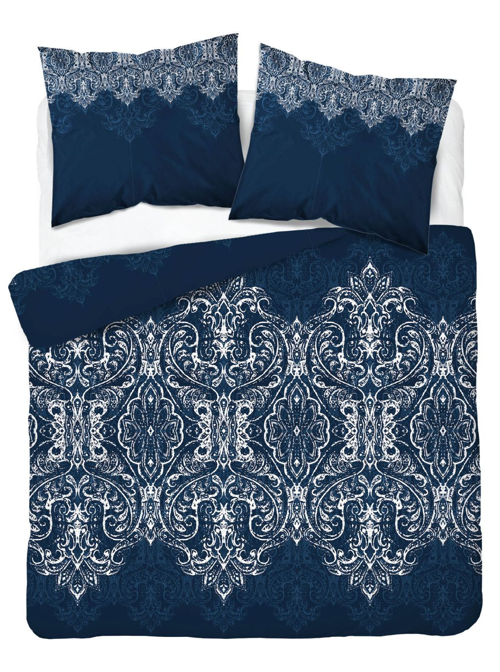 domtextilu.sk Dokonalé postelné bavlnené obliečky v modrej farbe s krásnym orientálnym vzorom v bielej farbe 51842-230686