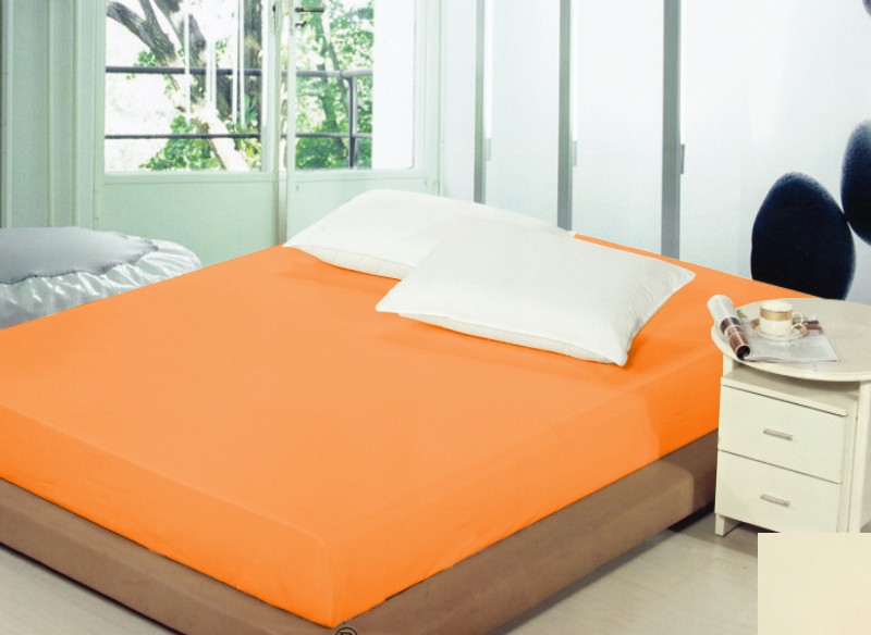domtextilu.sk Prestieradlá na posteľ svetlo oranžovej farby Šírka: 90 cm | Dĺžka: 200 cm 5241-20172