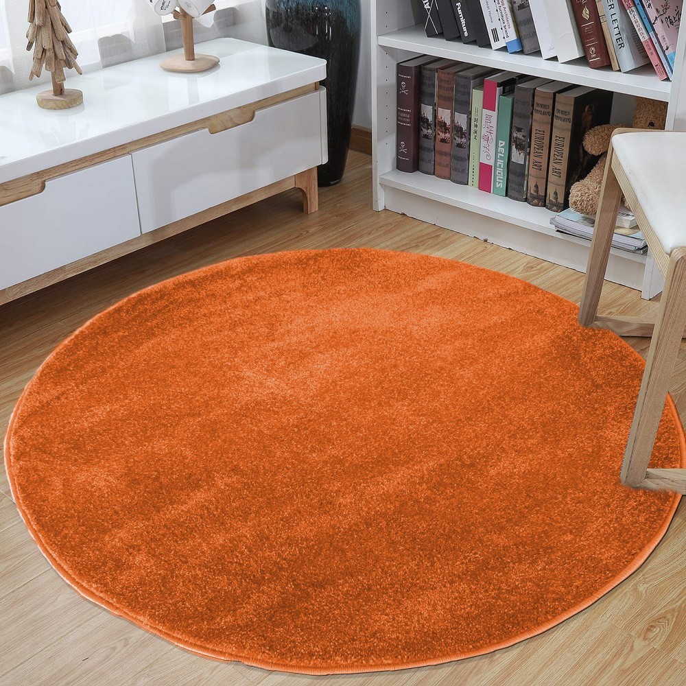 domtextilu.sk Okrúhly koberec v oranžovej farbe 54646-234123