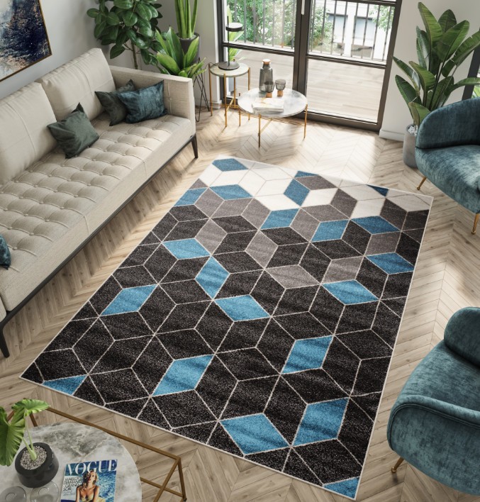 domtextilu.sk Moderný koberec s geometrickým vzorom 61321-236076