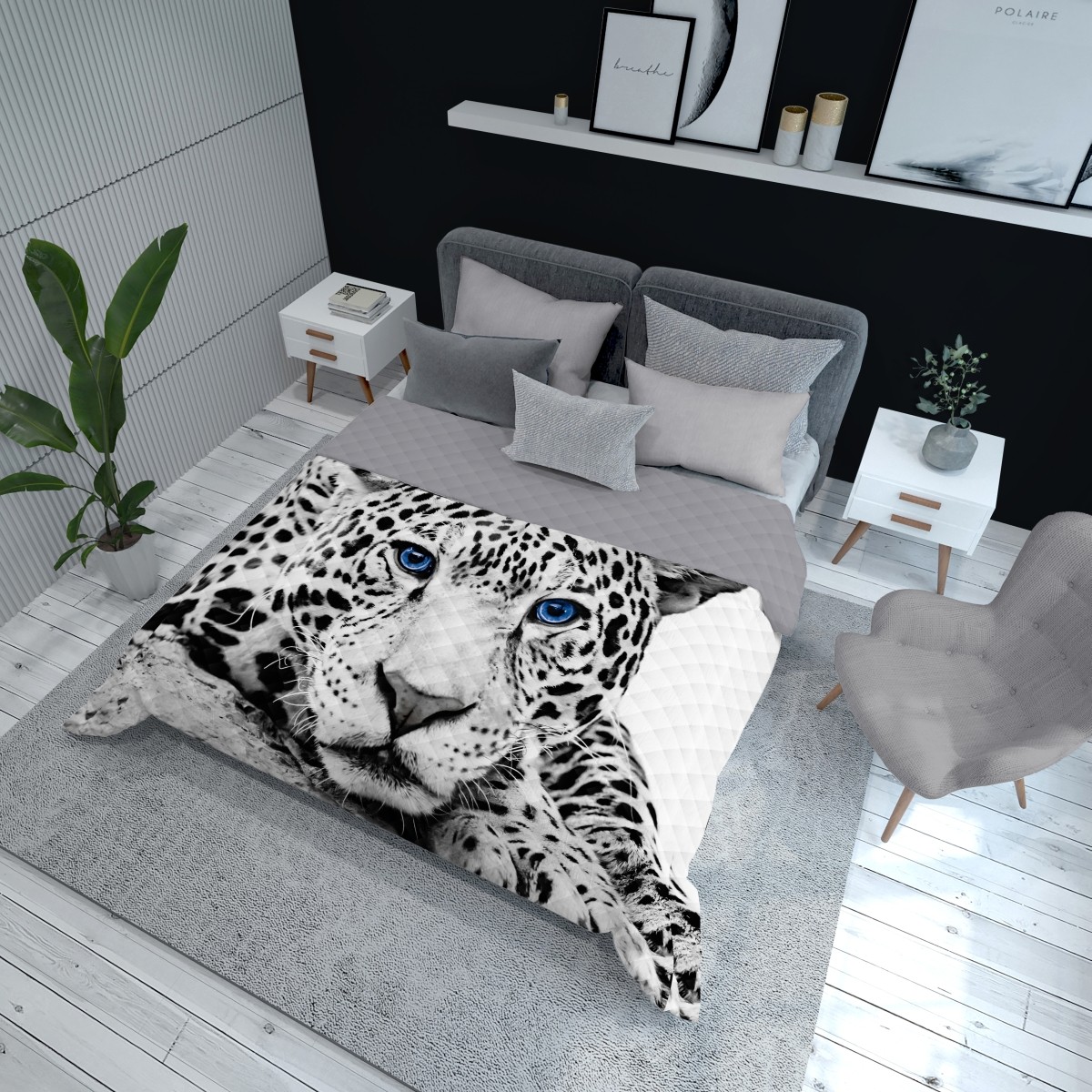 domtextilu.sk Prehoz na posteľ s motívom leoparda Šírka: 170 cm | Dĺžka: 210 cm 62838-237612