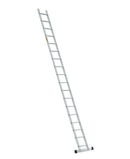 DRABEST Hliníkový jednodielny oporný rebrík, 18 priečok 
