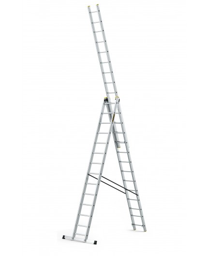 DRABEST Hliníkový rebrík PRO 3 x 14 priečok 