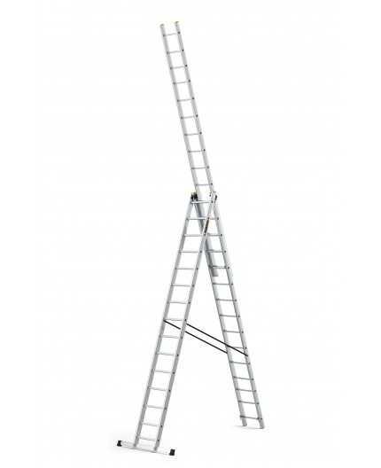 DRABEST Hliníkový rebrík PRO 3 x 15 priečok 