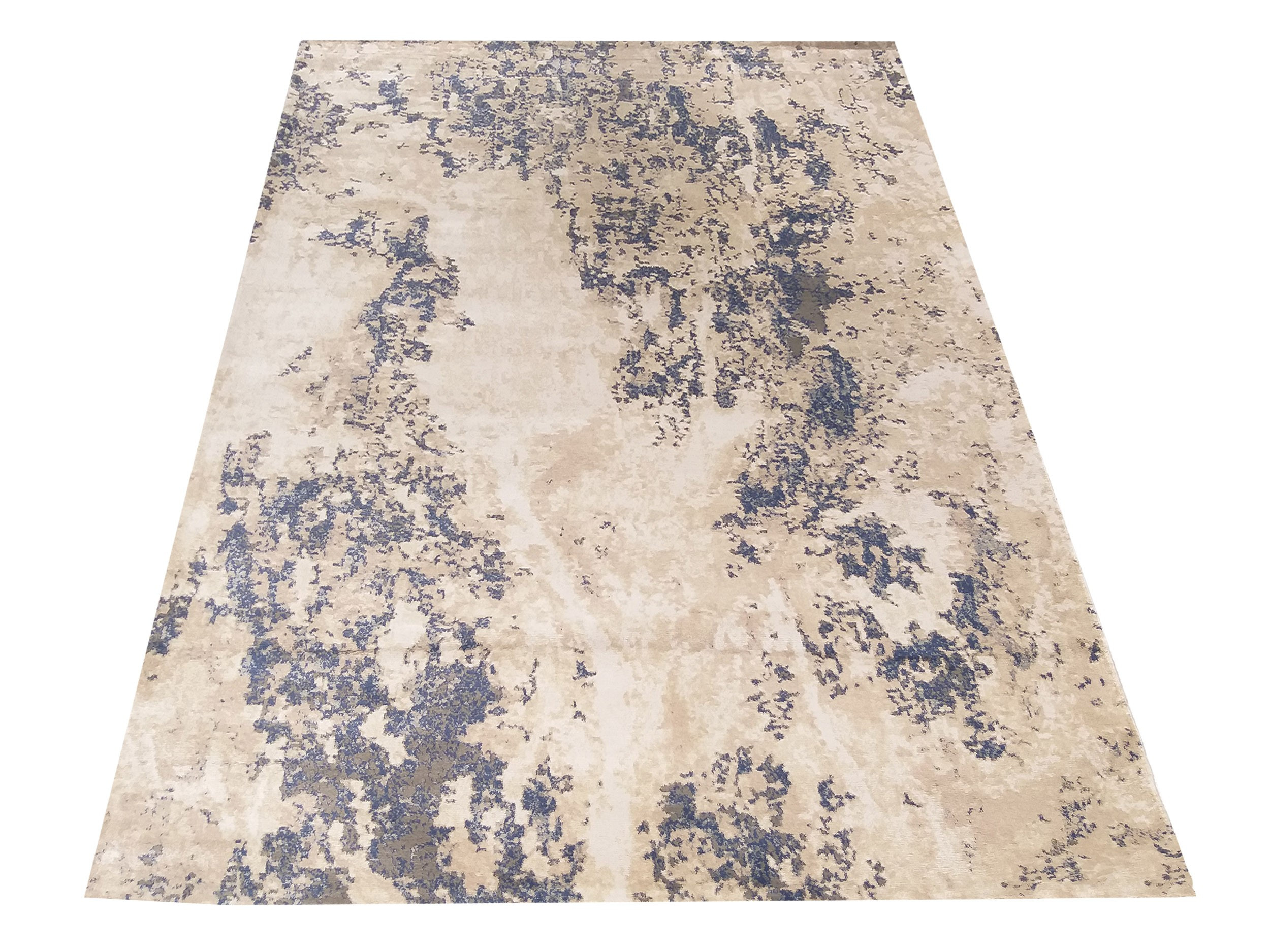 domtextilu.sk Nádherný moderný koberec v béžovej farbe s modrým detailom 64400-238406