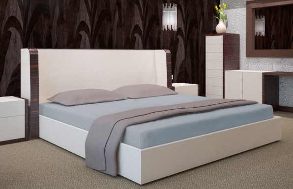 DomTextilu Sivá posteľná plachta Šírka: 180 cm | Dĺžka: 200 cm MARPRZJ-036-C