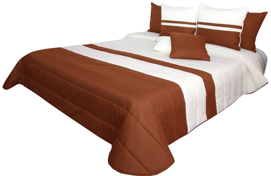 Kvalitné príkrmy na posteľnú krémove hnedé farby Šírka: 240 cm | Dĺžka: 240 cm