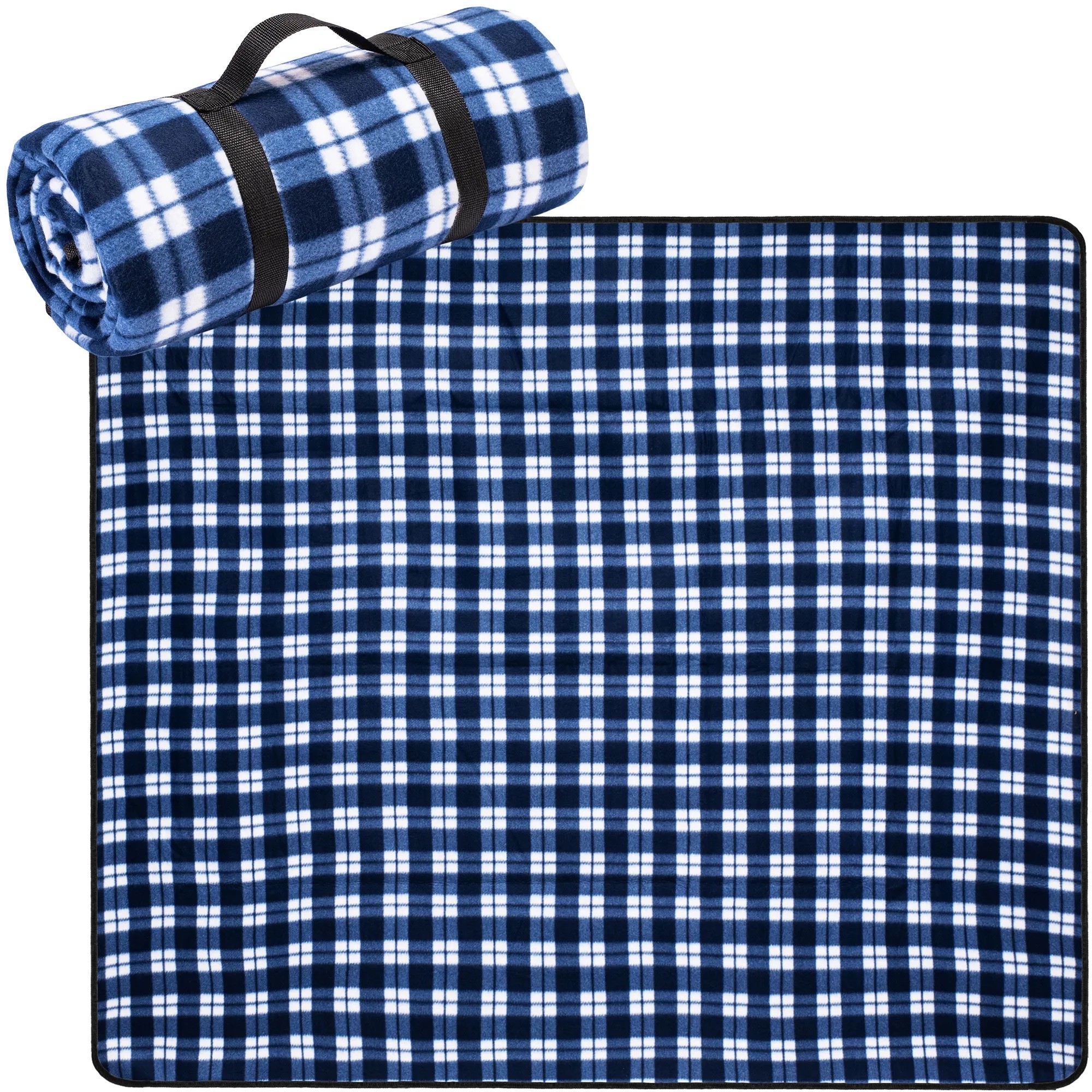 DomTextilu Pikniková deka károvaná 130 x 150 cm modrá
