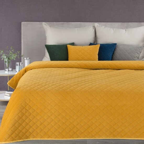 domtextilu.sk Žltý prehoz na posteľ s geometrickým vzorom Šírka: 220 cm | Dĺžka: 240 cm 68928-244795
