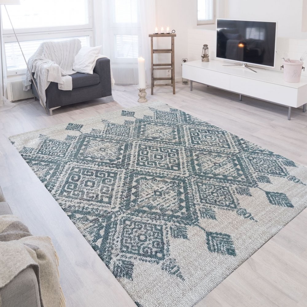domtextilu.sk Škandinávsky koberec so vzormi mätovo zelenej farby 70562-247165