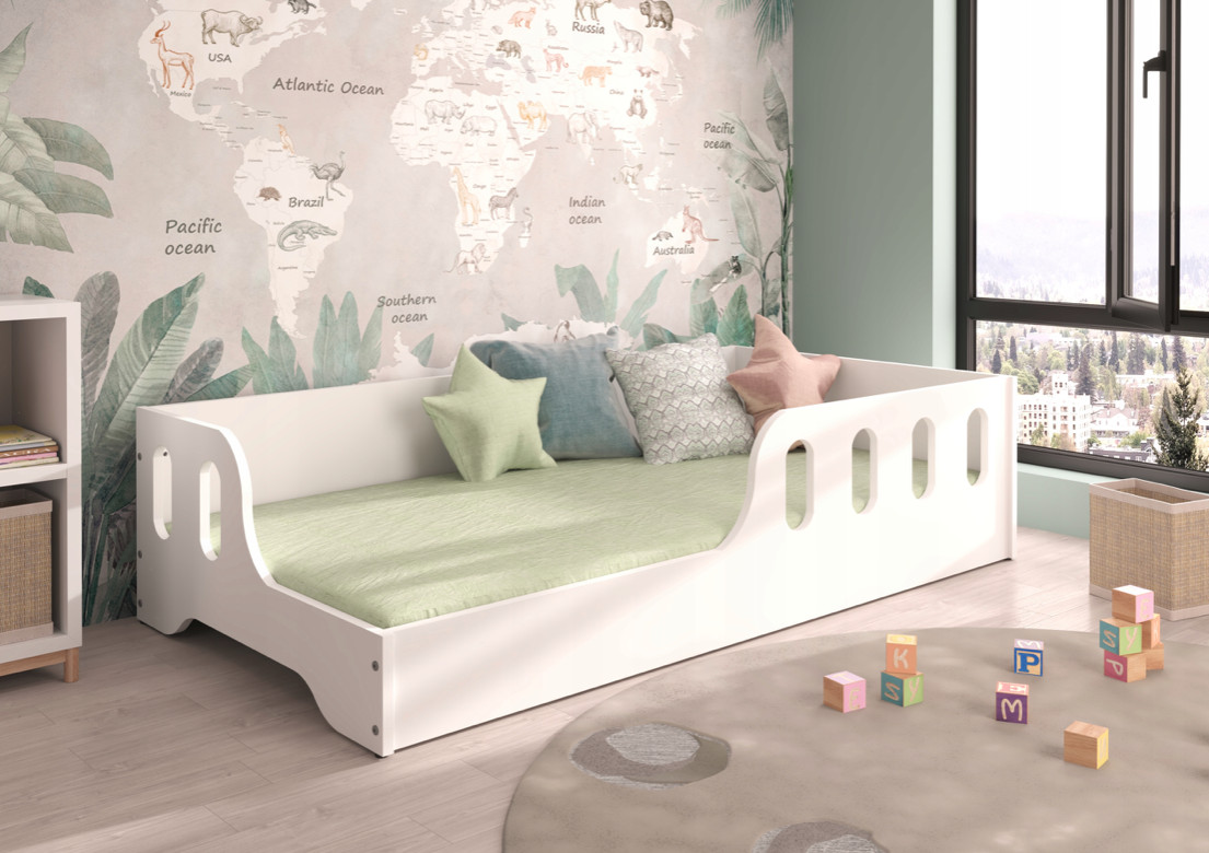 domtextilu.sk Detská posteľ Montessori 140 x 70 cm biela 75825