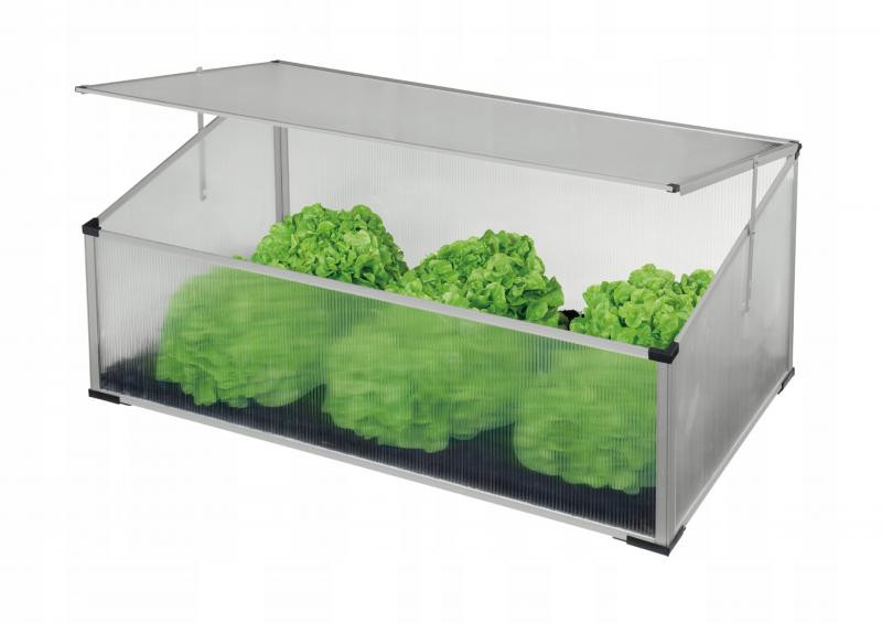 Polykarbonátový malý záhradný skleník 100 x 60 x 30/40 cm