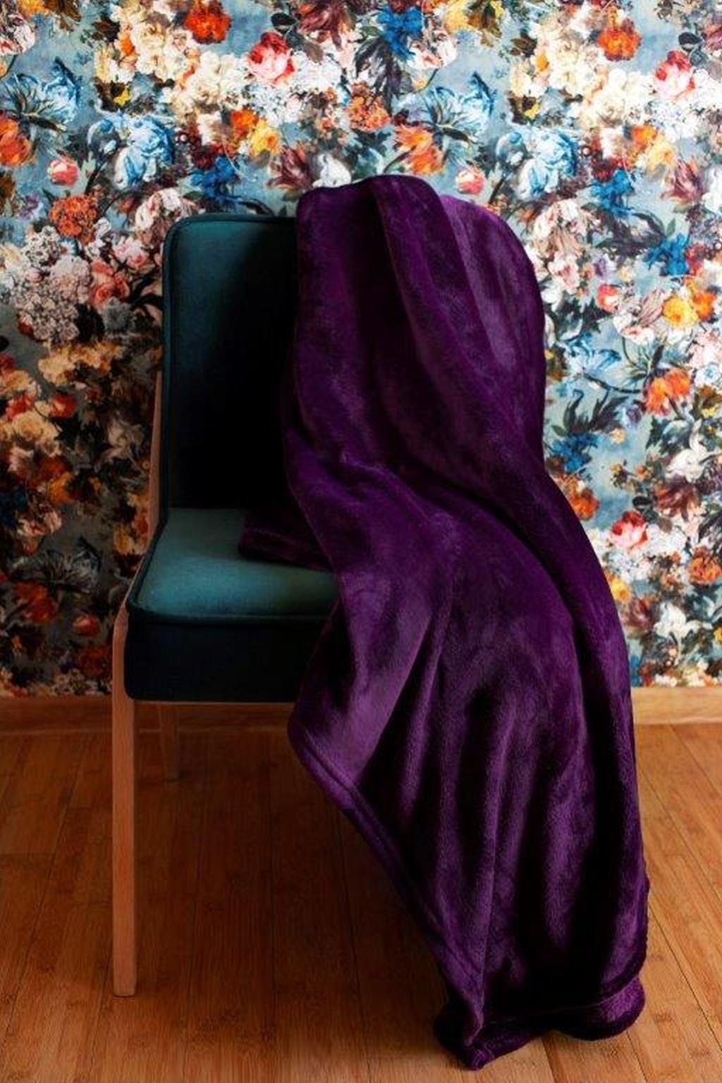 domtextilu.sk Luxusná jednofarebná fialová teplá deka 