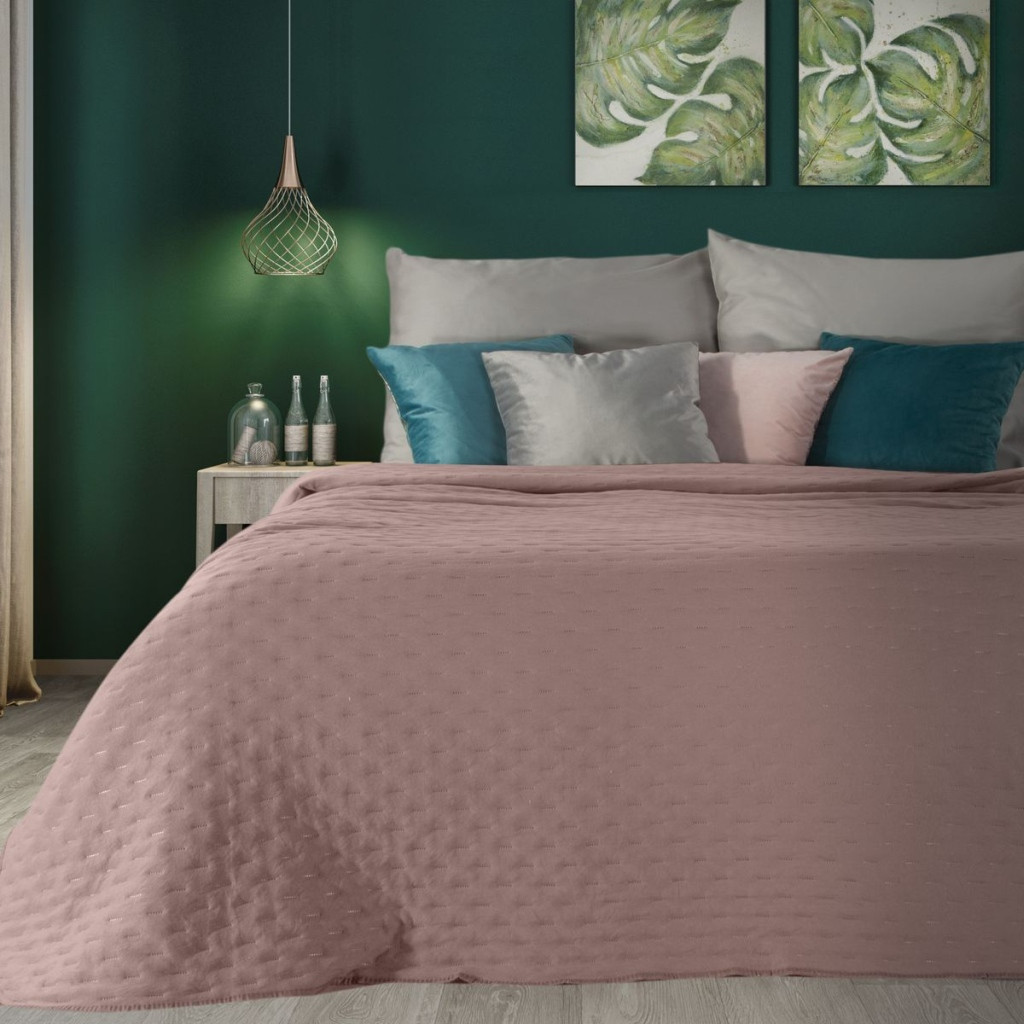 domtextilu.sk Jednofarebný ružový matný prehoz na posteľ Šírka: 170 cm | Dĺžka: 210 cm 40507-185459