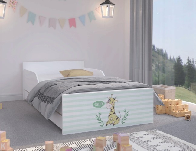 domtextilu.sk Rozprávková detská posteľ so žirafou 160 x 80 cm 46724