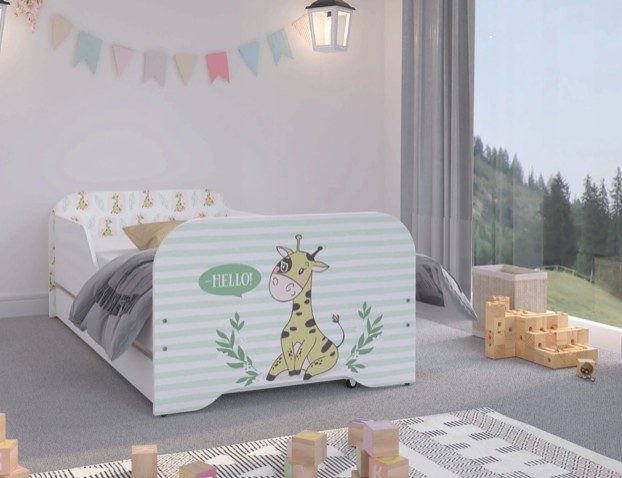domtextilu.sk Okúzľujúca detská posteľ so žirafou 160 x 80 cm 46843