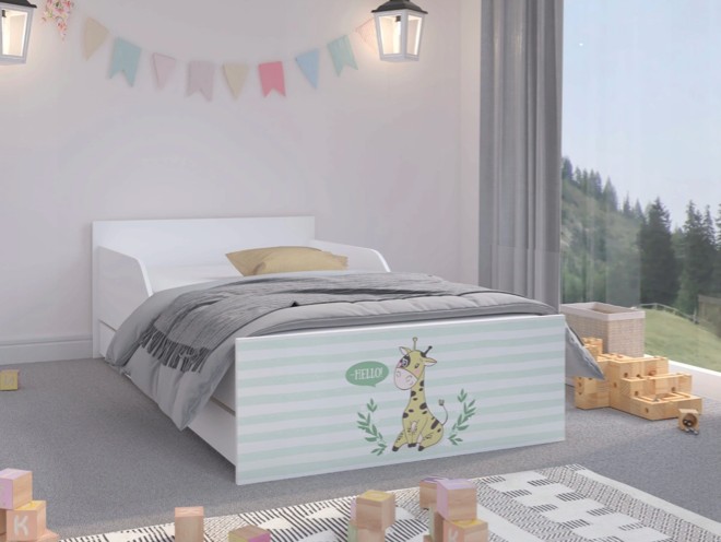 domtextilu.sk Moderná detská posteľ 180 x 90 cm so žirafou 46935
