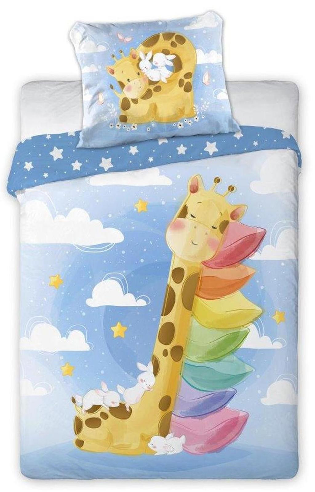 E-shop Bavlnená posteľná bielizeň pre deti s krásnou žirafou