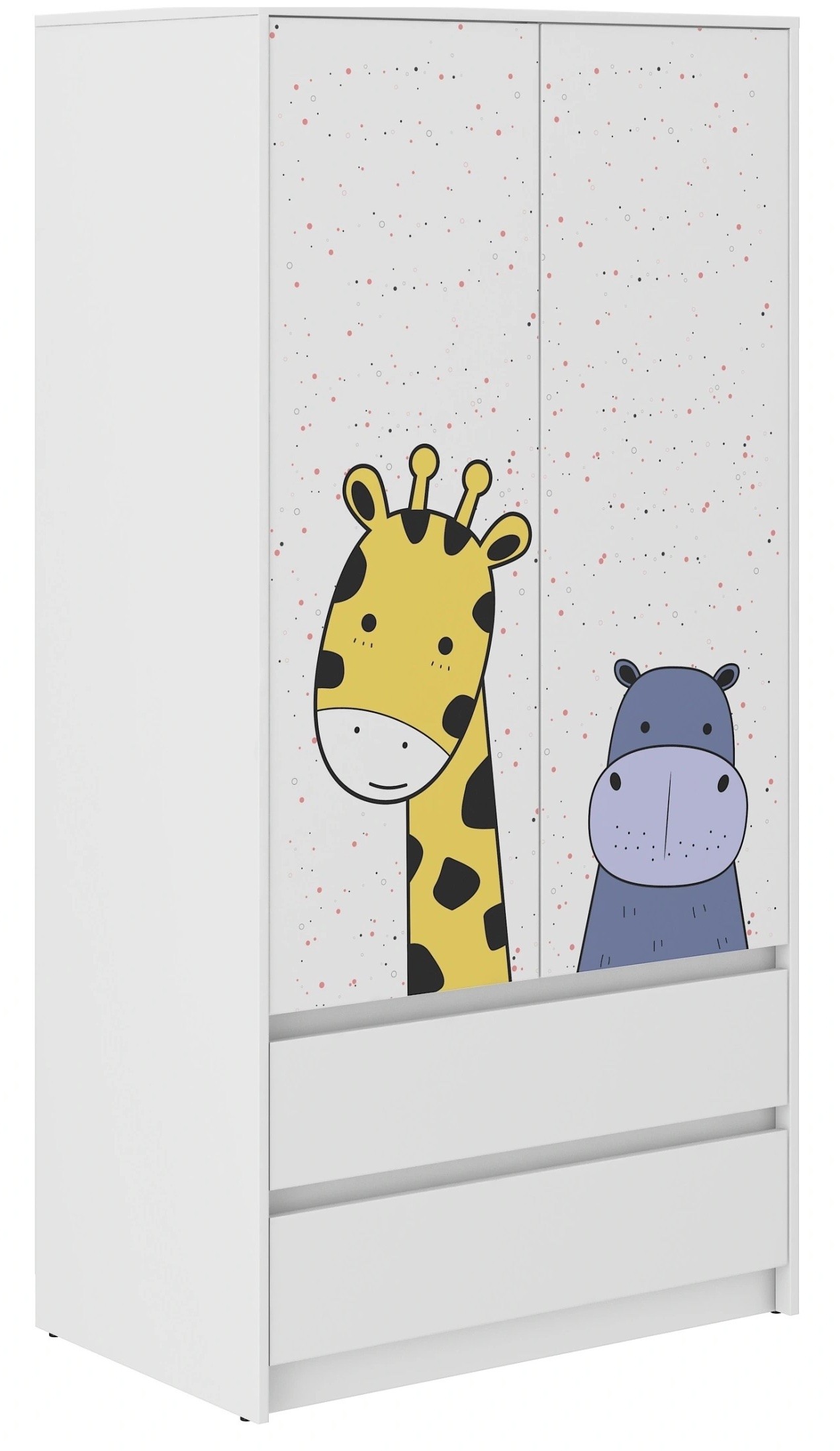 E-shop Detská šatníková skriňa s veľkou žirafou 180x55x90 cm