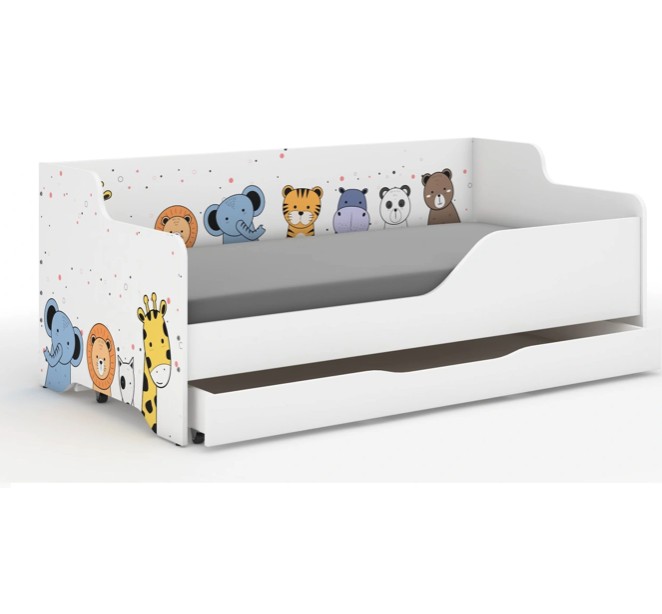 E-shop domtextilu.sk Detská posteľ s rozprávkovými zvieratkami 160x80 cm 52454