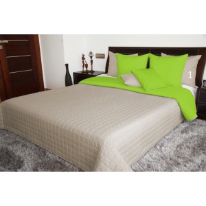 Luxusné obojstranné prehozy na posteľ béžovej farby