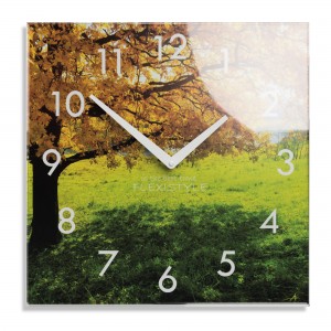 Dekoračné akrylové hodiny 30 cm s jesenným motívom