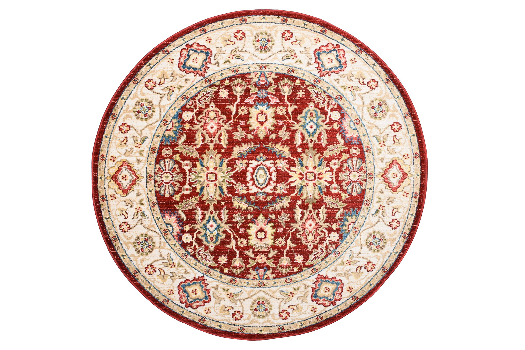 domtextilu.sk Okrúhly vintage koberec červeno béžovej farby 57521-235115