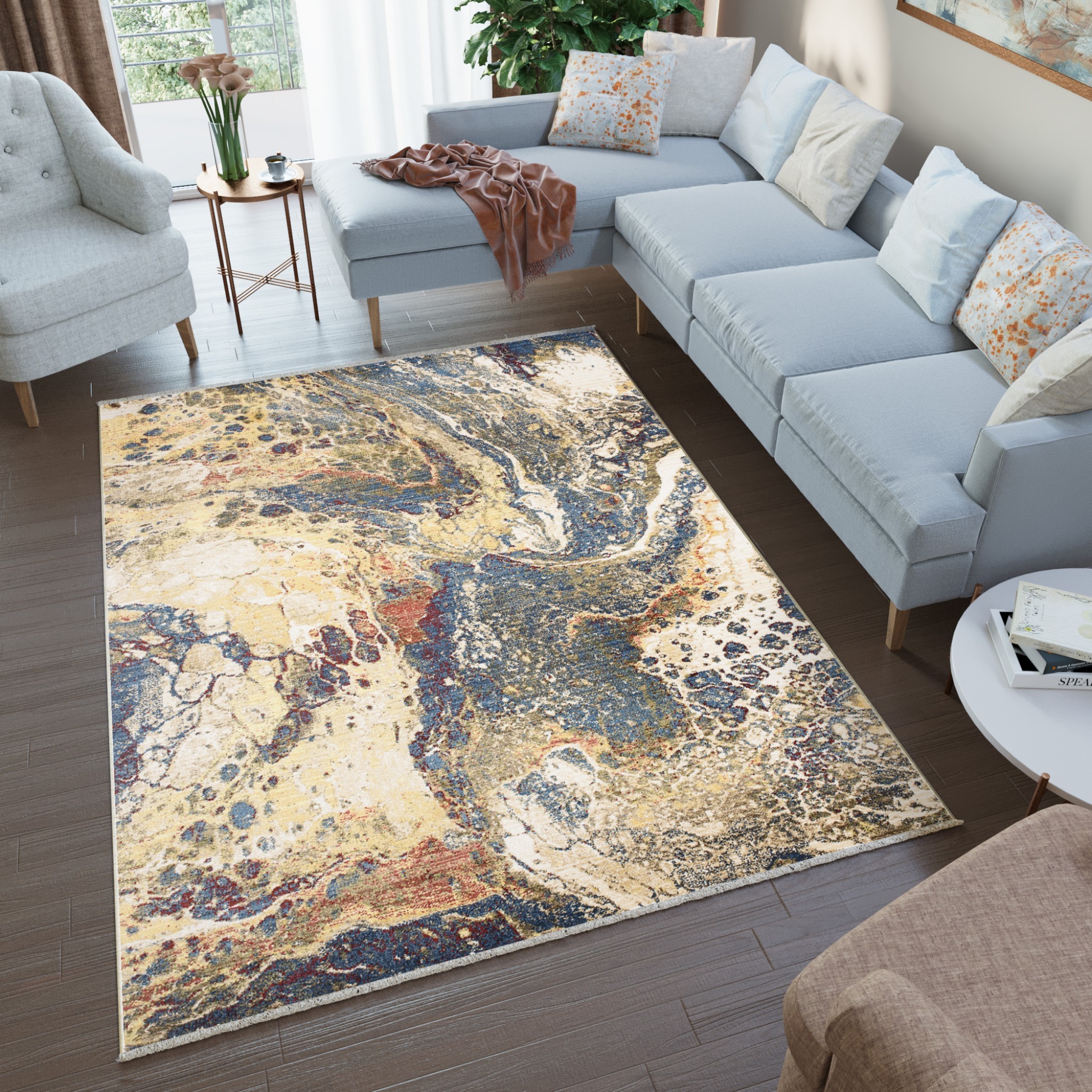 domtextilu.sk Luxusný koberec s abstraktným vzorom do obývačky 57536-235097