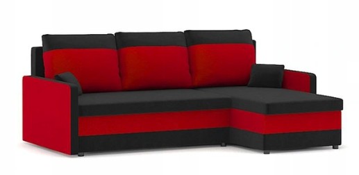 domtextilu.skDomTextilu Rohová sedacia súprava MILTON červenej farby 215 cm