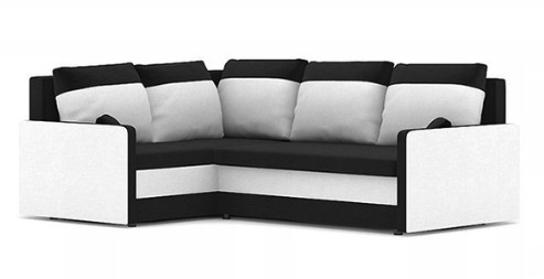 E-shop domtextilu.skRohová sedacia súprava MILTON čierno bielej 225 x 175 cm