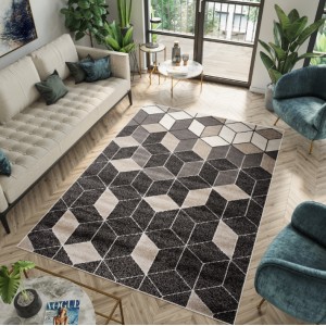 Moderný koberec s geometrickým vzorom