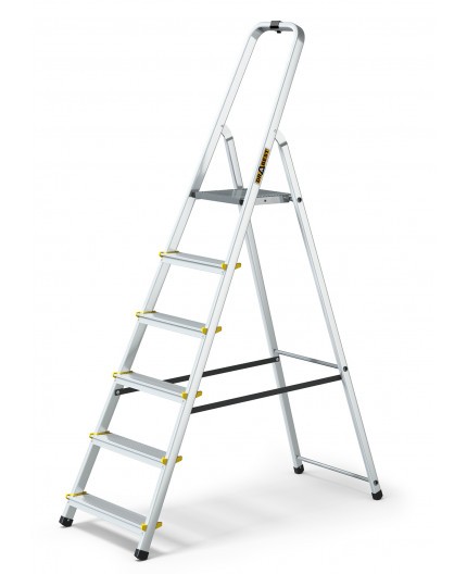 E-shop Hliníkový rebrík so 6 schodíkmi a nosnosťou 150 kg