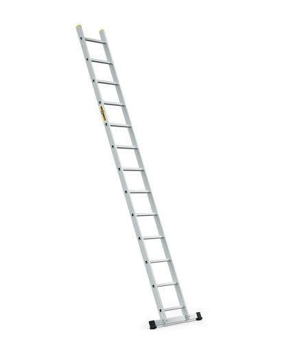 E-shop DRABEST Hliníkový jednodielny oporný rebrík, 13 priečok