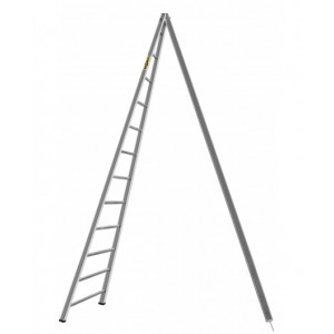 Záhradný hlinikový rebrík, trojuholníkový, 12 stupňový s nosnosťou 150 kg