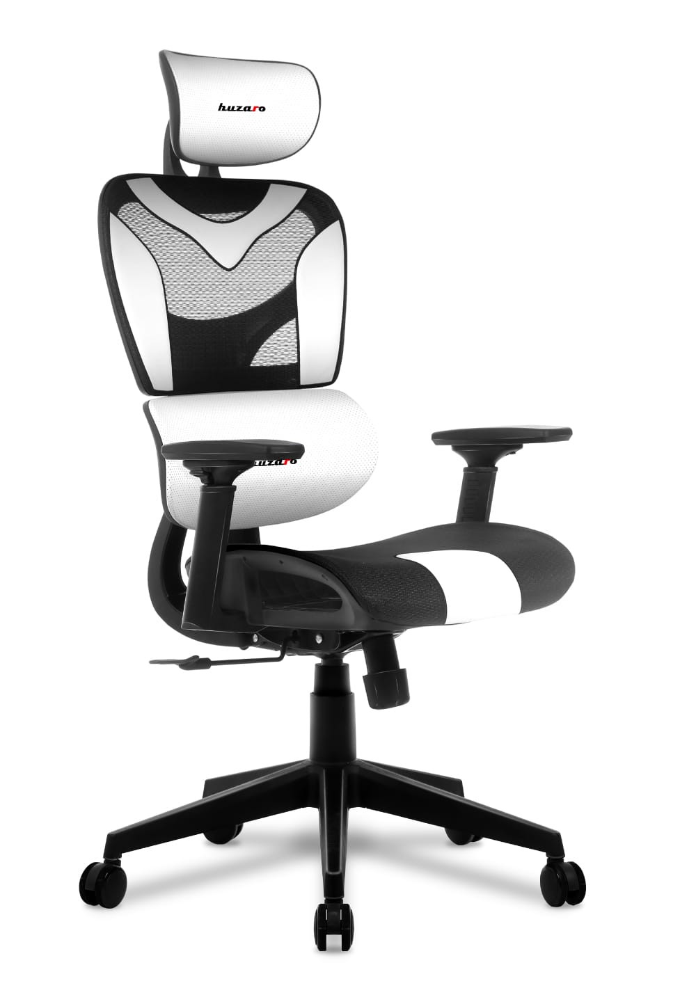 E-shop domtextilu.sk Herné kreslo v bielo-čiernej farbe COMBAT 8.0 WHITE 63702