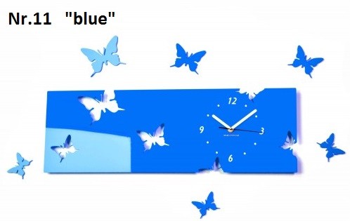 E-shop domtextilu.sk Motýle nástenné hodiny z akrylového skla 7834-21304