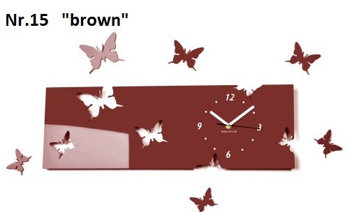 E-shop domtextilu.sk Motýle nástenné hodiny z akrylového skla 7834-21310