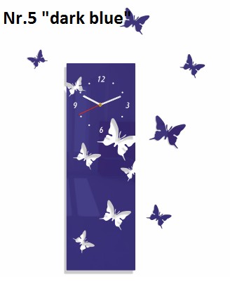 domtextilu.sk Nástenné nalepovacie hodiny s motívom motýľov 7903-21416