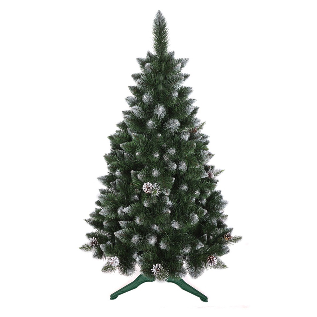 E-shop domtextilu.sk Zasnežený umelý vianočný stromček borovica so šiškami 150 cm 66999