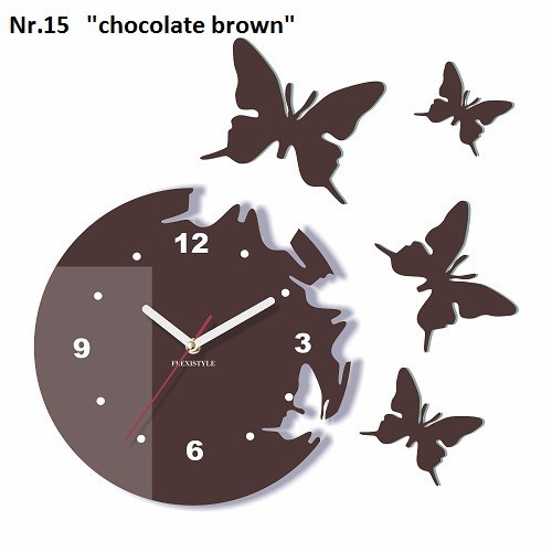 E-shop domtextilu.sk Moderné nástenné hodiny s motýľmi 67350-242111