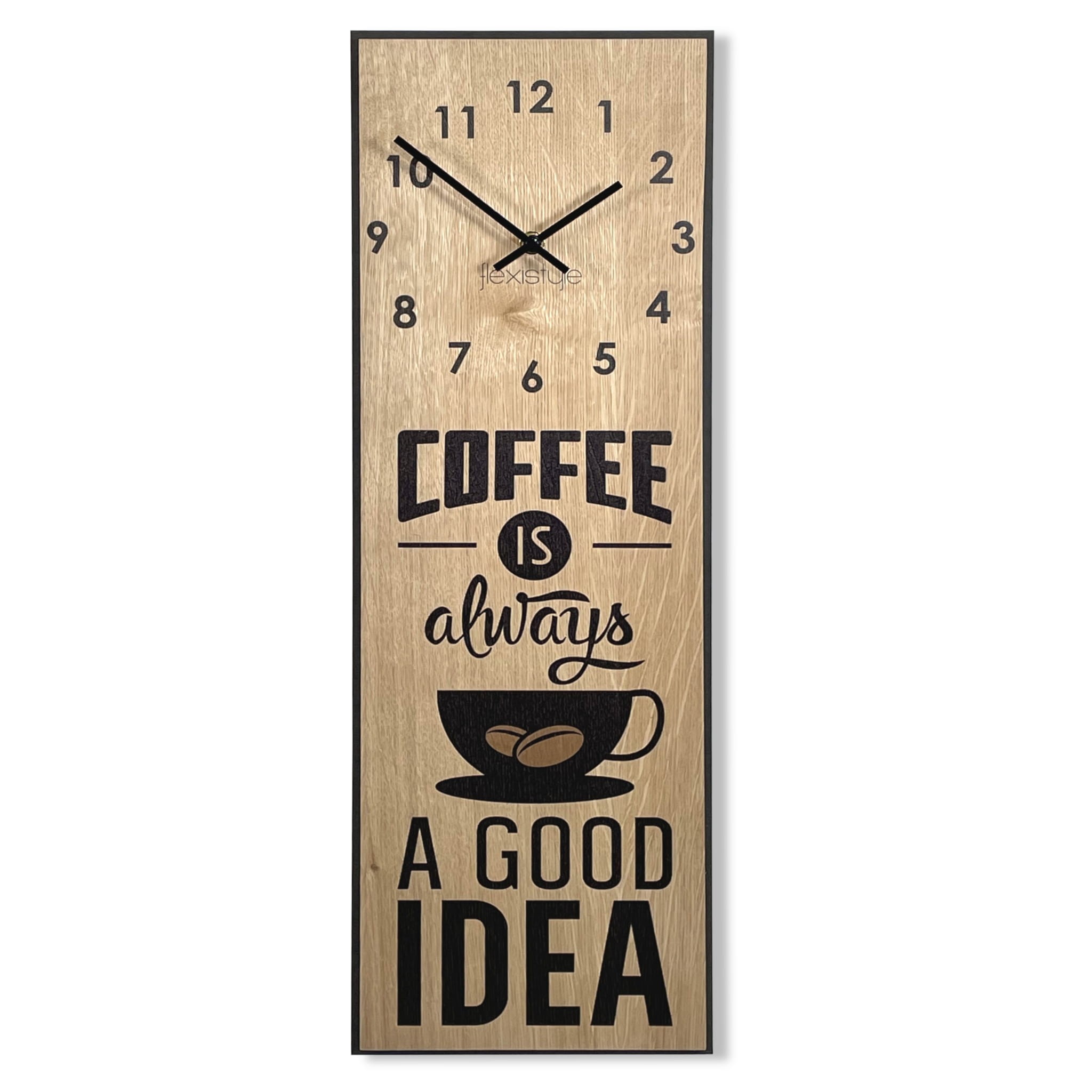 domtextilu.sk Moderné drevené kuchynské hodiny Coffee Idea 67503