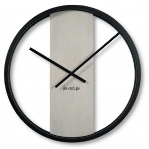 Bielo - čierne okrúhle nástenné hodiny