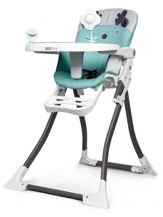 E-shop Štýlová detská jedálenská stolička v mentolovej farbe