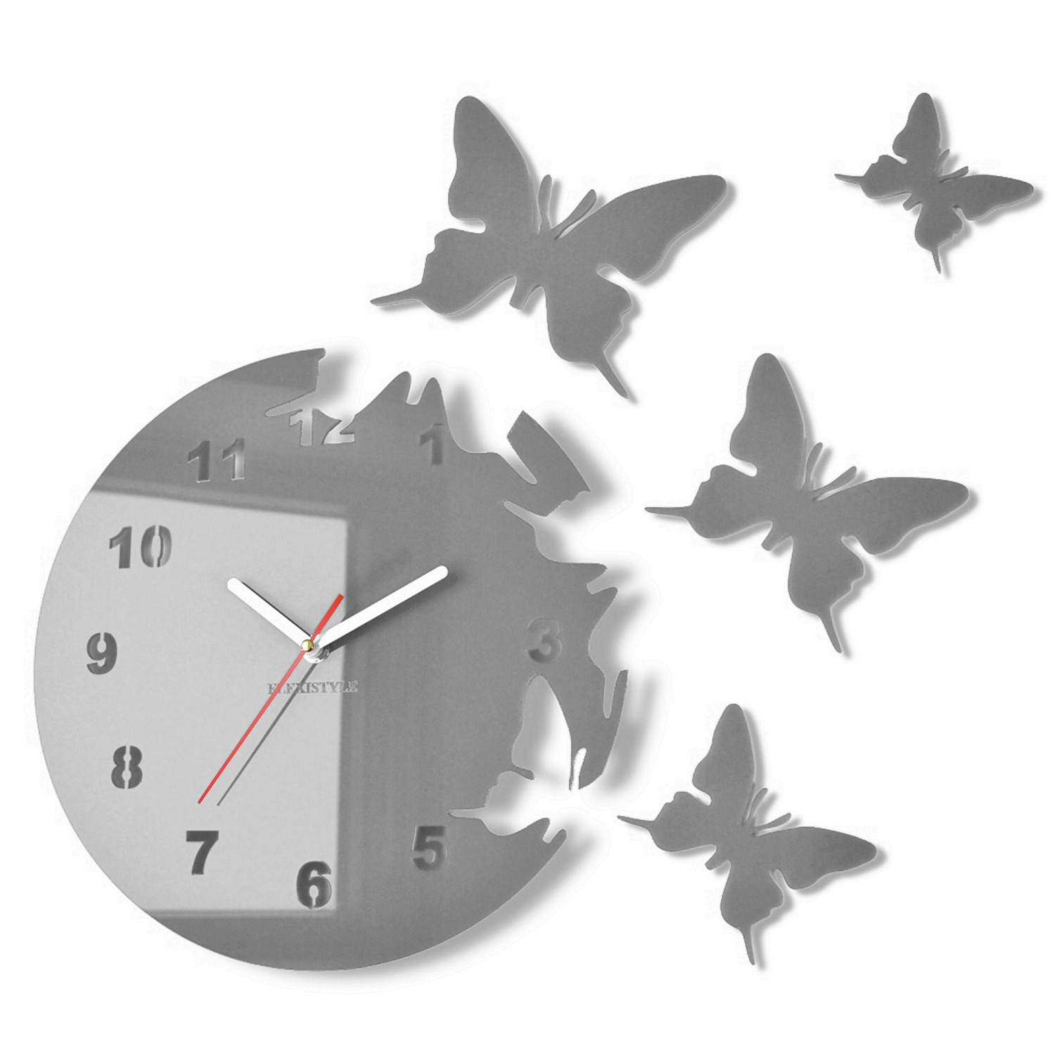 E-shop domtextilu.sk Nástenné hodiny s krásnymi motýľmi 68590-244152