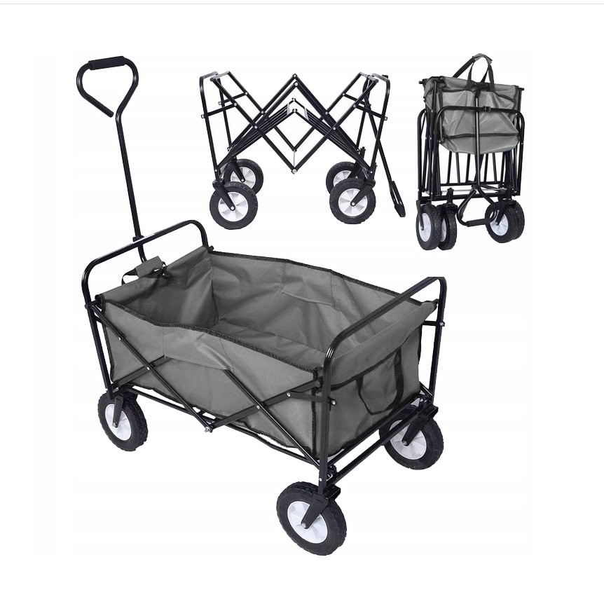 E-shop Praktický viacúčelový prepravný vozík sivej farby