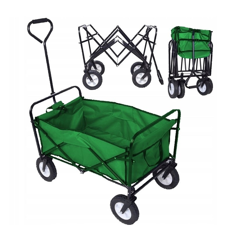 E-shop Praktický viacúčelový prepravný vozík zelenej farby