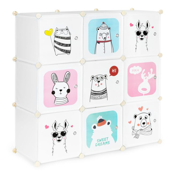 E-shop Modulová detská skrinka s motívom zvieratiek