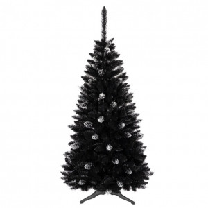 Čierny vianočný stromček so zdobením 220 cm -  Ghana Daimond Spruce PVC